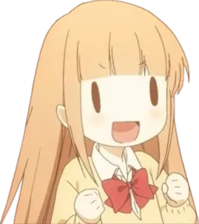 😍 Anime, Cartone animato, Personaggio, Carino, Felice, Ragazza telegram sticker