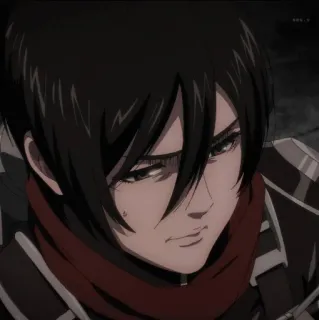 😥 Mikasa Ackerman Attack on Titan Anime, Militaire, Violence, Personnage, Mikasa telegram sticker