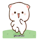 🏃 @FarsiSticker mèo, dễ thương, hoạt hình, động vật, vui vẻ, kawaii telegram sticker