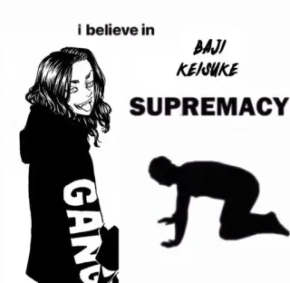 🎭 Baji Keisuke i believe in BAJI KEISUKE SUPREMACY Anime, Manga, Personaje, Fanart whatsapp sticker