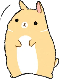 😀 Hase, niedlich, Tier, Häschen, kawaii, Cartoon, Illustration telegram sticker