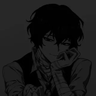 ◼️ Dazai Osamu Bungou Stray Dogs Anime, Manga, Dazai, Bungou Stray Dogs, Postać, Osamu telegram sticker