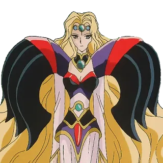 👸 Anime, Personagem, Mulher, Cabelo Loiro, Fantasia, Adesivo telegram sticker