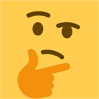 🤔 emoji, thinking, thoughtful, question, pondering telegram sticker