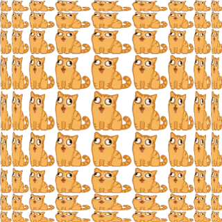 🐈 gatto, pixel art, carino, animale, arancione, divertente whatsapp sticker