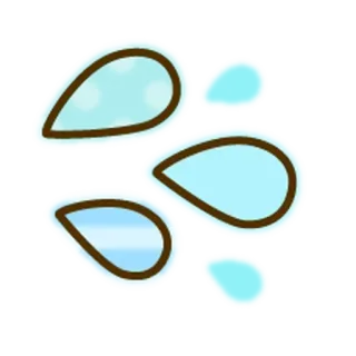 🌸 suor, gota, desenho animado, cartoon telegram sticker