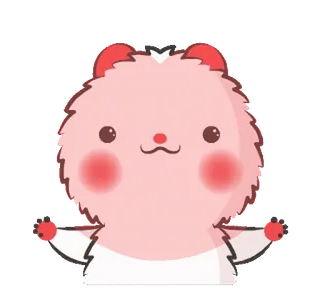 ❤️ mignon, animal, rose, ours, doux, dessin animé, kawaii whatsapp sticker