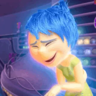 🤖 Joy Inside Out Gioia, Inside Out, Cartone animato, Emozione, Felice, Personaggio animato telegram sticker