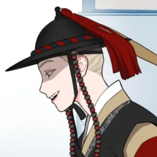 🖤 histórico, coreano, tradicional, roupa, masculino, homem, personagem whatsapp sticker