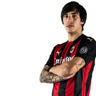 🤨 esportes, futebol, atleta, AC Milan, jogador de futebol telegram sticker