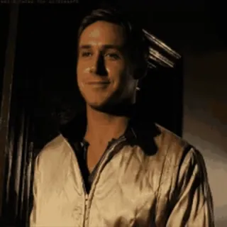 🌟 Ryan Gosling 演员, 微笑, 表情包, 电影, 名人, 驾驶, 瑞恩·高斯林 whatsapp sticker