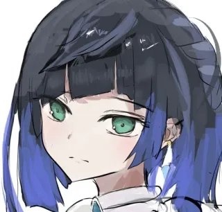 🧿 Anime, Cô gái, Chân dung, Hoạt hình, Minh họa telegram sticker