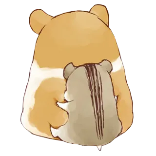 🐹 hamster, fofo, animal, roedor, desenho animado, ilustração whatsapp sticker
