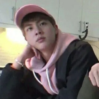🤔 Jin Jin, BTS, K-pop, Chanteur, Idole, Musique telegram sticker