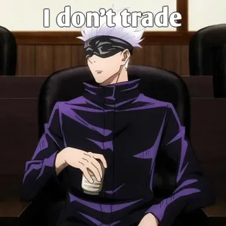 👀 Satoru Gojo I don't trade anime, manga, gojo, satoru, jujutsu kaisen whatsapp sticker