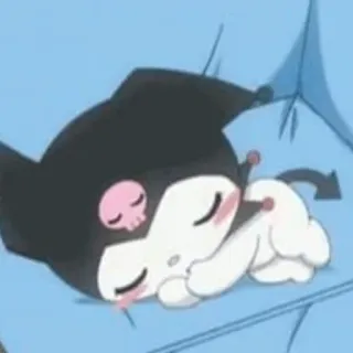 😴 Kuromi Kuromi, Sanrio, Anime, Dibujos animados, Durmiendo, Lindo telegram sticker