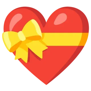 ❤️ หัวใจ, ความรัก, วันวาเลนไทน์, ของขวัญ, ริบบิ้น, โบว์ whatsapp sticker