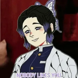 🤣 NOBODY LIKES YOU anime, sticker, cartoon, character, manga telegram sticker