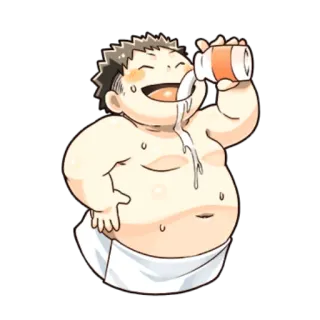 😀 drinking, milk, cartoon, cute, happy, funny telegram sticker