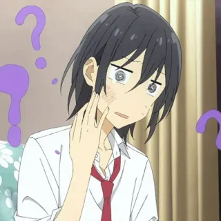 🌚 Izumi Miyamura Horimiya Anime, Manga, Signo de interrogación, Confundido, Horimiya, Izumi Miyamura telegram sticker