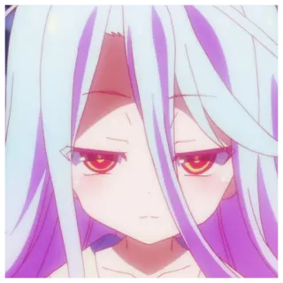 🔪 Shiro No Game No Life Anime, Shiro, No Game No Life, Carino, Personaggio, Ragazza telegram sticker