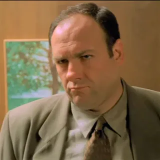 🤨 Tony Soprano The Sopranos ซีรีส์, นักเลง, มาเฟีย, ดราม่า, อาชญากรรม telegram sticker
