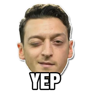 😉 Yep лицо, ага, выражение, мем, человек telegram sticker
