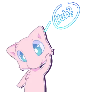 ❔ Mew Pokémon Huh? telegram sticker
