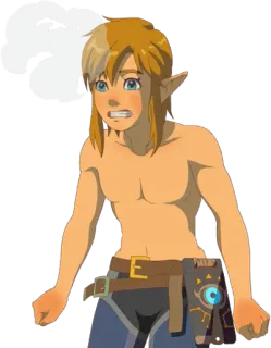 🤧 Link The Legend of Zelda video game, character, elf, shocked, breath of the wild telegram sticker