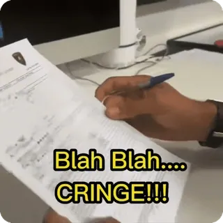 😬 Andrew Tate Blah Blah.... CRINGE!!! telegram sticker