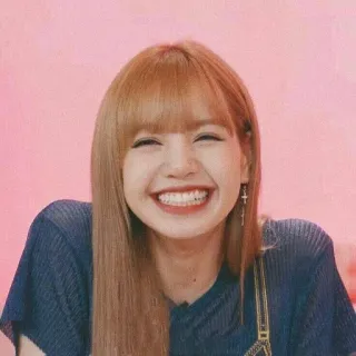 😂 Lisa K-pop, chanteuse, femme, sourire, joyeux, femme, personne telegram sticker