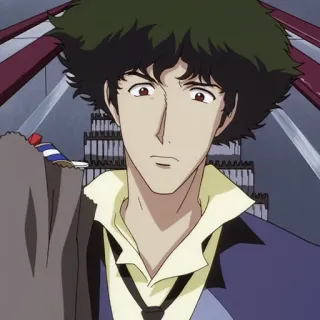 🚬 Spike Spiegel Cowboy Bebop Anime, Spike Spiegel, Cowboy Bebop, Personagem, Animação whatsapp sticker