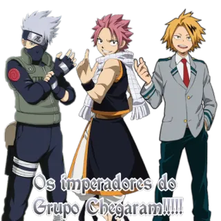😎 Os imperadores do Grupo Chegaram!!!!! anime, kakashi, natsu, denki telegram sticker