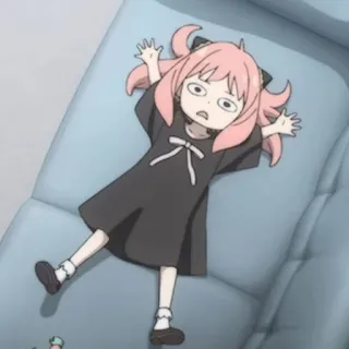 🍄 Anya Forger Spy x Family Anime, Kreskówka, Postać, Dziewczyna, Śmieszne, Anya Forger, Spy x Family telegram sticker
