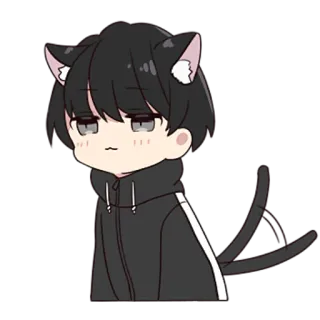 ☺️ Anime, Gatto, Neko, Chibi, Cartone animato telegram sticker