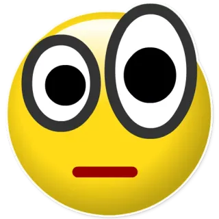 🚀 Emoji, Kulleraugen, Lustig, Cartoon, Gelb telegram sticker