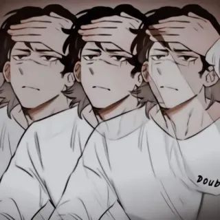 🩹 DOUBT Anime, Wątpliwość, Frustracja, Rozczarowanie, Konfuzja telegram sticker