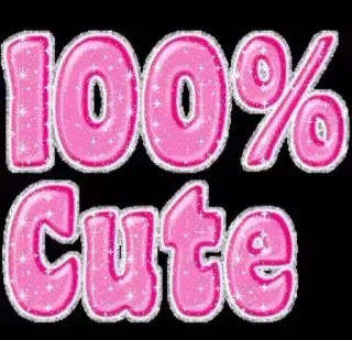 🌟 100% Cute cute, pink, sparkly, positive, adorable, sweet telegram sticker