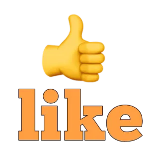 👍 like thumbs up, emoji, like, positive, approval telegram sticker