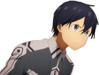 😕 Kirito Sword Art Online Anime, Mâle, Personnage, Kirito, Sword Art Online whatsapp sticker