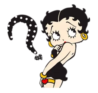 🤔 Betty Boop 만화, 플래퍼, 빈티지, 애니메이션, 캐릭터 telegram sticker