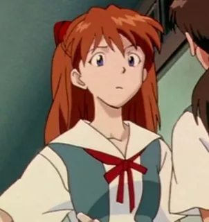 🤔 Asuka Langley Soryu Neon Genesis Evangelion anime, character, girl, teenager, uniform, Evangelion, Asuka Langley Soryu telegram sticker