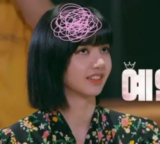 🤨 Lisa 예의 kpop, blackpink, lisa, singer, korean telegram sticker