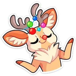 🤷‍♀ rendier, kerst, schattig, vakantie, dier telegram sticker