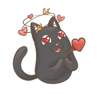 😻 cat, love, heart, animal, cute, affection, cartoon telegram sticker