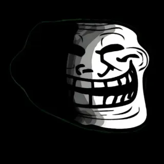 😂 Trollface Meme, Internet, Trol, Humor, Gezicht telegram sticker