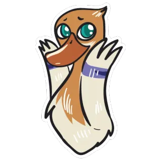 ☺️ bebek, burung, kartun, hewan, imut telegram sticker