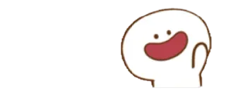 😃 น่ารัก, การ์ตูน, สติกเกอร์, สีขาว, ตัวละคร whatsapp sticker