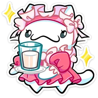 🫗 cute, kawaii, maid, drink, anime telegram sticker