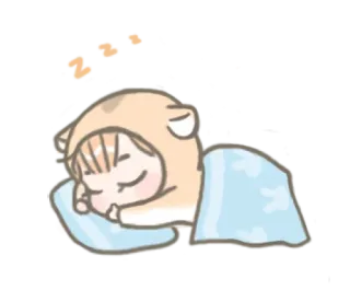 😴 tidur, imut, kartun, bermimpi, kawaii, tidur siang telegram sticker